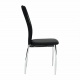 Jídelní židle SIGNA, černá, bílá ekokůže/chrom