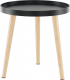 Kulatý odkládací stolek SANSE TYP 2, černá/přírodní