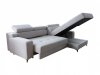 Rohová sedací souprava Darina Premium s úložným prostorem a elektrickým rozkladem, pravá, světle šedá Massimo 415