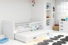 Dětská postel Riky II 90x200 s přistýlkou, bílá/grafit