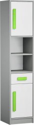 Dětská skříňka GYT 4, antracit/bílá/zelená