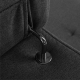 Rohová sedací souprava MAVIS rozkládací s úložným prostorem levá, tmavě šedá