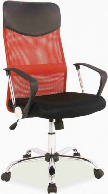 Q-025 - kancelářská židle -černá / červená síťovina (OBRQ025CC=1balík) Nosnost 120kg (S) (K150-E)***
