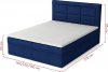 Čalouněná postel AURELIA BOX 140x200, s úložným prostorem, výběr látek