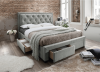Čalouněná postel OREA 160x200, s úložným prostorem, šedohnědá