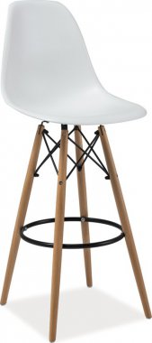 Barová židle ENZO H1, buk/bílá