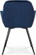 Jídelní židle, potah modrá sametová látka, kovová 4nohá podnož, černý lak DCH-421 BLUE4