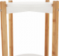 Kulatý odkládací, noční stolek BAMP, bílá/přírodní