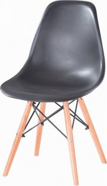 Plastová jídelní židle Enzo, černá