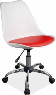Kancelářská židle Q-777 bílá-červená