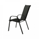 Stohovatelná zahradní židle ALDERA, tmavě šedá/černý kov