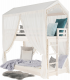 Patrová postel ZEFIRE montessori 90x200, bílá
