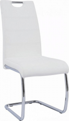Pohupovací jídelní židle ABIRA NEW bílá ekokůže/chrom