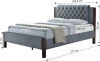 Čalouněná postel KAROLA NEW 160x200, šedá