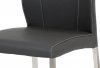 Jídelní židle HC-381 GREY ekokůže šedá/broušený nerez
