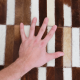 Luxusní koberec, pravá kůže, 171x240 cm, KŮŽE TYP 5