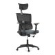 Kancelářská židle, potah šedá látka a černá síťovina MESH, houpací mech. KA-B1025 GREY