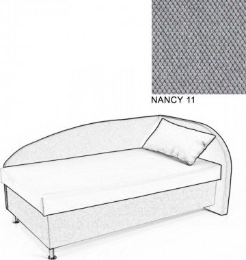 Čalouněná postel AVA NAVI, s úložným prostorem, 120x200, pravá, NANCY 11
