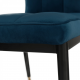 Designová jídelní židle EPONA, petrolejová Velvet látka/černý, zlatý kov