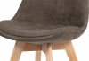 Jídelní židle, hnědá látka, masiv přírodní odstín CT-555 BR2
