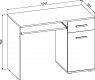 Dětský pokoj, sestava DOMINO II (postel, skříň, PC stůl) sonoma/bílá