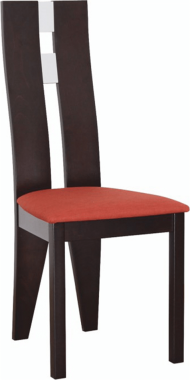 Dřevěná stolička, wenge / terakota, BONA