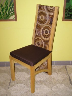jídelní židle HAIFA - borovice - banánový list Z002S