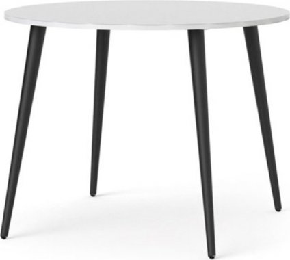 Kulatý jídelní stůl Retro 386, bílá/černá