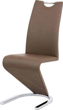 Jídelní židle HC-790 COF koženka coffee / chrom