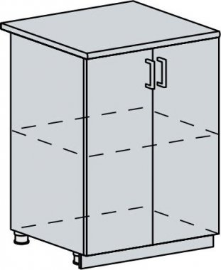 Spodní kuchyňská skříňka PROVENCE 60D, 2-dveřová, šedá