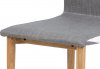 Designová jídelní židle WC-1513B BR2 hnědá látka, boky bílá ekokůže/masiv