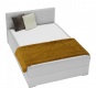 Čalouněná postel FERATA KOMFORT 120x200, s úložným prostorem, světle šedá