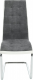 Pohupovací jídelní židle SALOMA NEW, tmavě šedá látka/bílá ekokůže/chrom