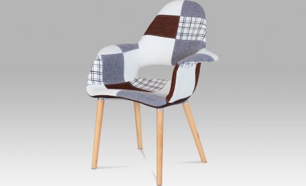 Jídelní židle CT-734 PW2, patchwork / natural