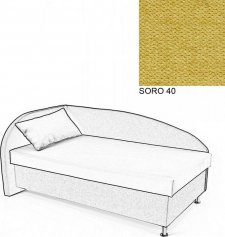 Čalouněná postel AVA NAVI, s úložným prostorem, 120x200, levá, SORO 40