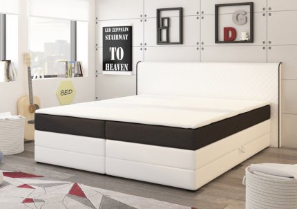 Čalouněná postel DETROIT 180x200, s úložným prostorem, Madryt 120/Inari 100
