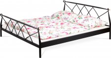 Kovová postel BED-1907 BK, 180x200, černá