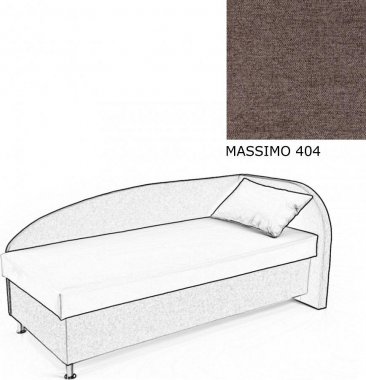 Čalouněná postel AVA NAVI, s úložným prostorem, 90x200, pravá, MASSIMO 404