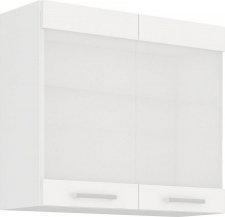 Horní kuchyňská skříňka SPLIT 80 GS-72 2F, bílá/sklo