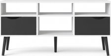 Televizní stolek Retro 391 bílá/černá