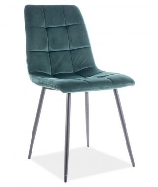 Jídelní židle MILA velvet zelená/černý kov
