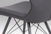 Jídelní židle HC-781 GREY, šedá ekokůže, kov matná šedá 