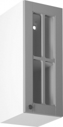 Horní kuchyňská skříňka LAYLA G30S levá, bílá/šedá mat/sklo