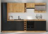 Kuchyňská skříňka Molly 60 D 3S BB černá/dub artisan