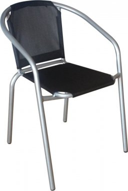 Židle, černá / stříbrná, KERTA