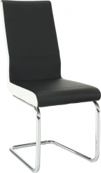 Pohupovací jídelní židle NEANA černá/bílá /chrom