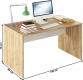 PC stůl, dub artisan/bílá, RIOMA TYP 11