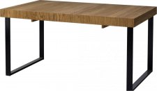 Rozkládací jídelní stůl STINO 40, masiv dub medový/černý kov