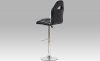 Barová židle AUB-606 BK, černá koženka / chrom 