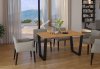 Jídelní stůl KAISARA 138x67 cm, černá/artisan